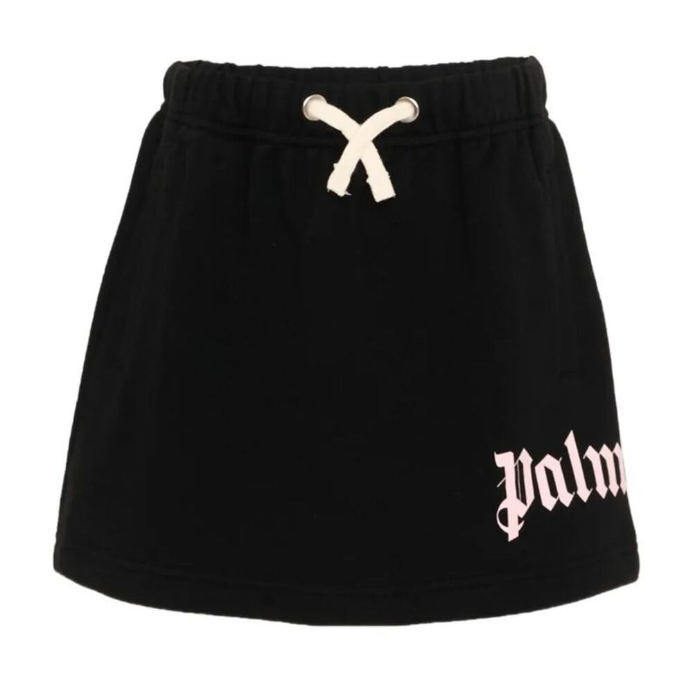 Palm Angels Girls Classic Oversized Logo Mini Skirt / Black